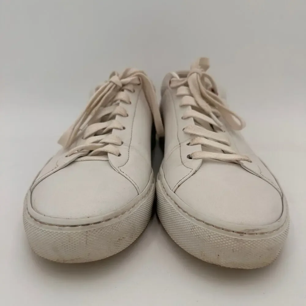 Good Man Brand Men's White Edge Leather Sneakers Size 7.5
